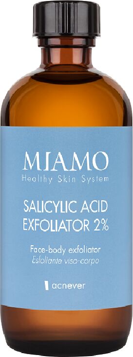 miamo acnever salicylic acid exfoliator 2% esfoliante viso e corpo 120 ml