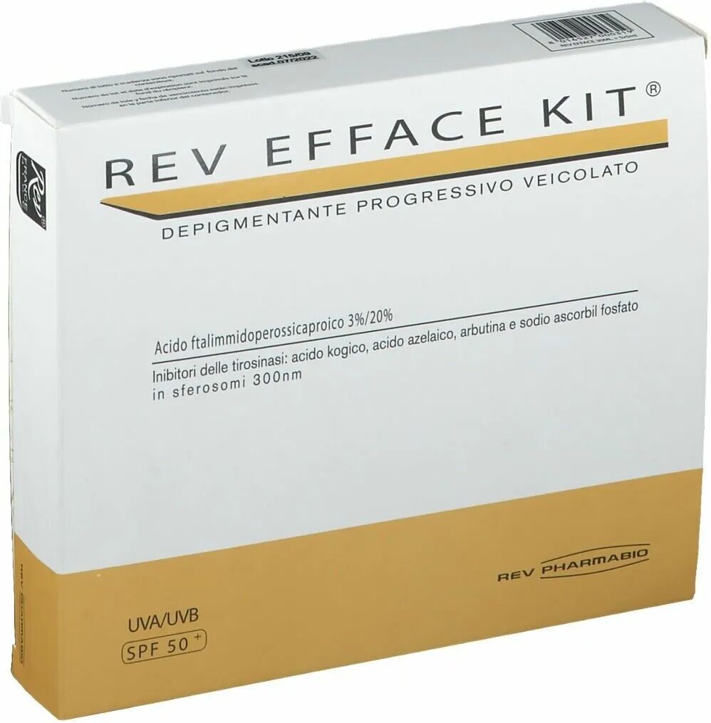 rev efface kit trattamento depigmentante crema giorno 30 ml + 5 fiale notte