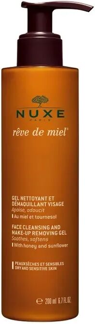 nuxe rêve de miel gel detergente struccante pelle secca 200 ml