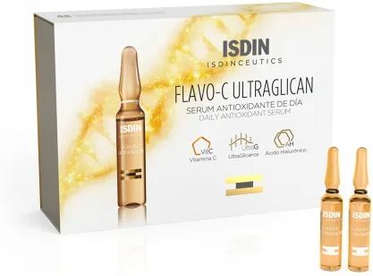 isdin ceutics flavo-c ultraglican siero antiossidante viso giorno 30 fiale