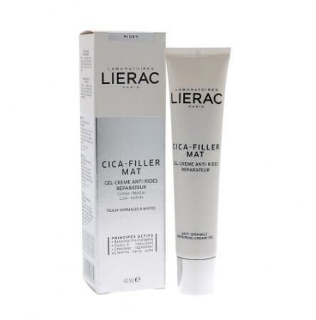 lierac cica-filler mat gel crema antirughe riparatrice viso 40 ml