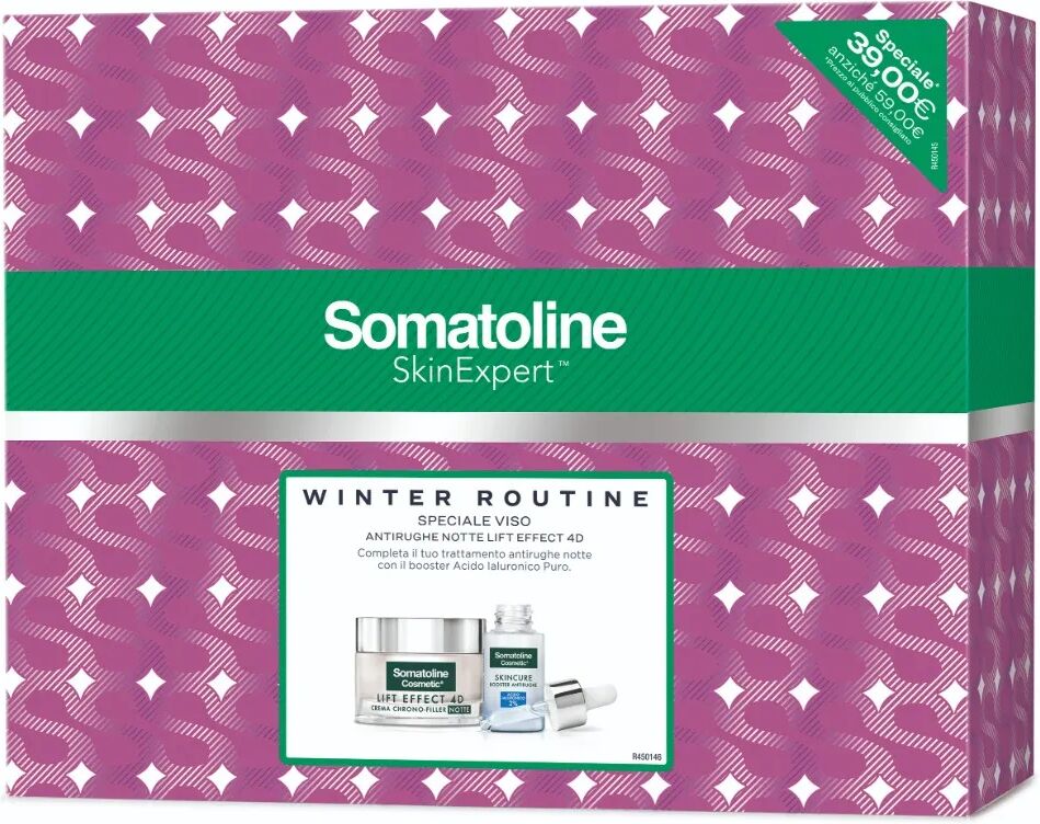 somatoline skinexpert somatoline skin expert cofanetto speciale viso antirughe 4d crema notte + mini booster