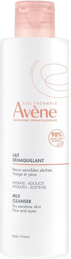 avène eau thermale les essentiels latte detergente, pelle sensibile secca 200 ml