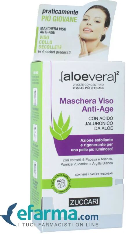 zuccari aloevera2 maschera viso anti age 4 sacchetti da 20ml