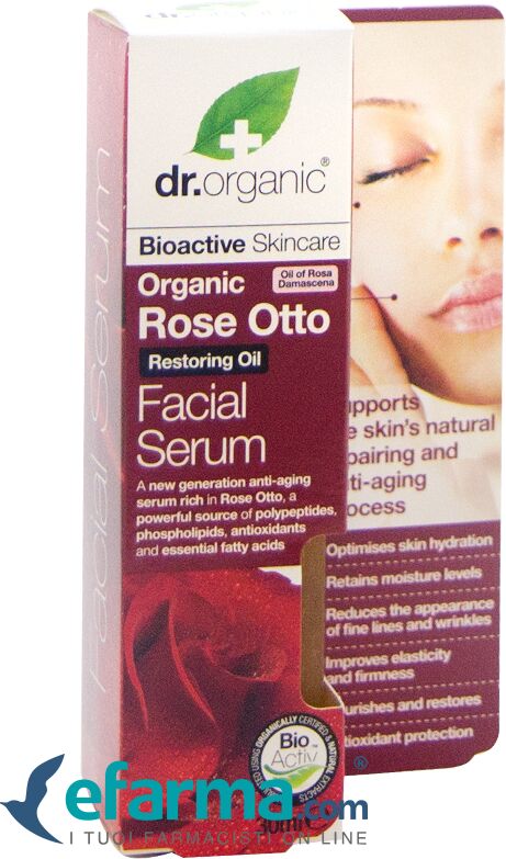 dr. organic rose otto olio viso idratante 50 ml