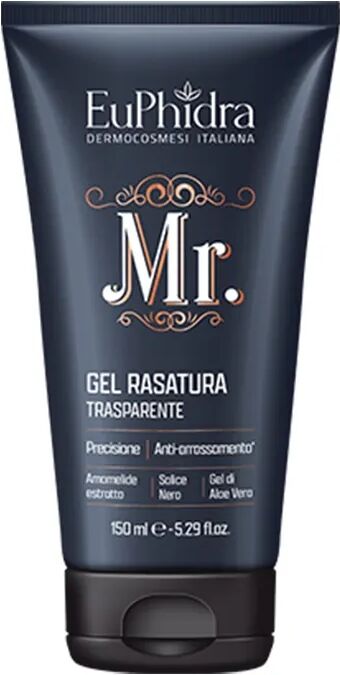 euphidra mr. gel rasatura barba trasparente anti-arrossamento 150 ml