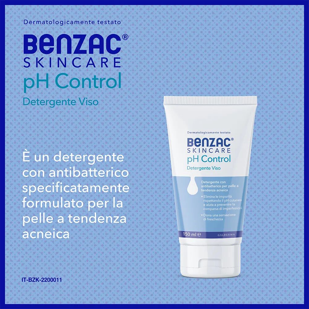 benzac skincare ph control detergente viso 150 ml