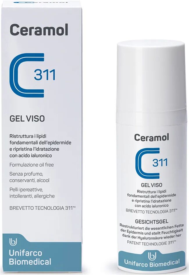 linea farmacia ceramol 311 gel viso ristrutturante idratante 50 ml