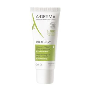 A-derma Biology Crema Leggera Dermatologica Idratante 40 Ml