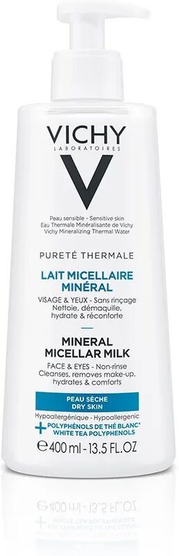 Vichy Pureté Thermale Latte Detergente Micellare Minerale Pelle Secca 400 ml