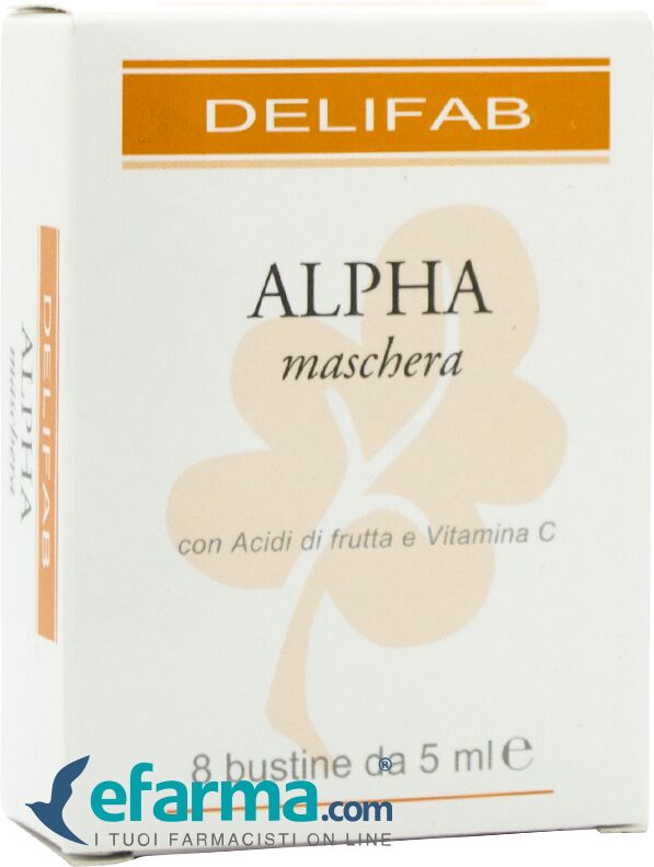 Delifab Alpha Maschera Viso Pelle Seborroica a Tendenza Acneica 8 Bustine