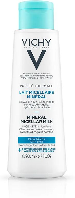 Vichy Pureté Thermale Latte Detergente Micellare Minerale Pelle Secca 200 ml