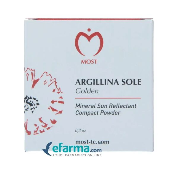 most argillina sole polvere compatta cosmetica colore dorato 8,5 g