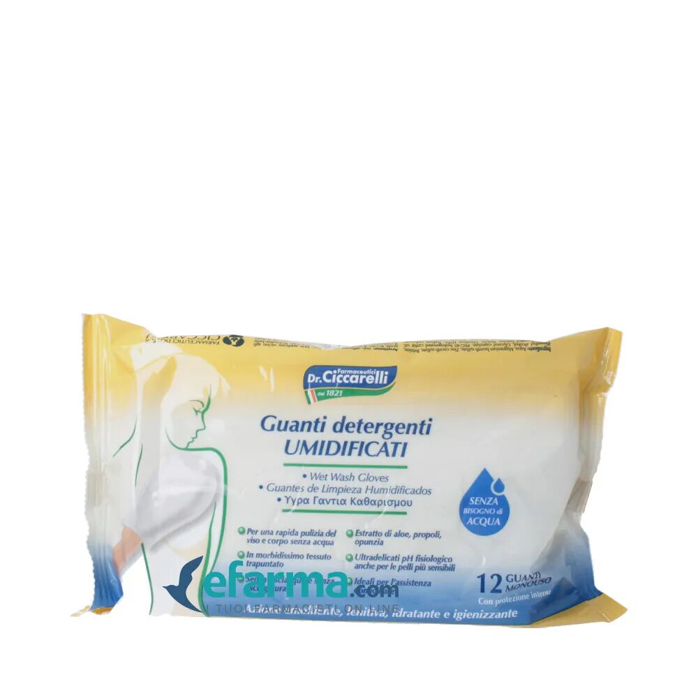 dottor ciccarelli dr. ciccarelli guanti detergenti umidificati 12 guanti monouso