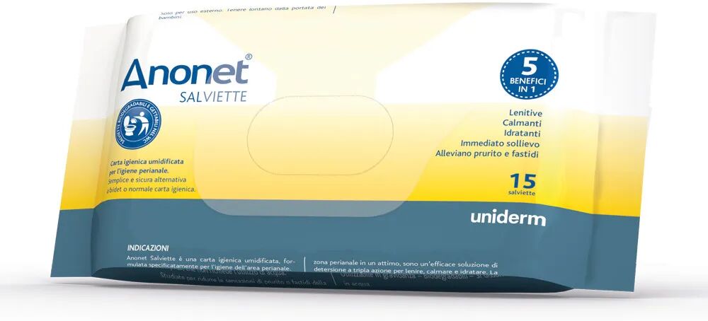 Anonet Salviettine Intime Detergenti 15 Pezzi