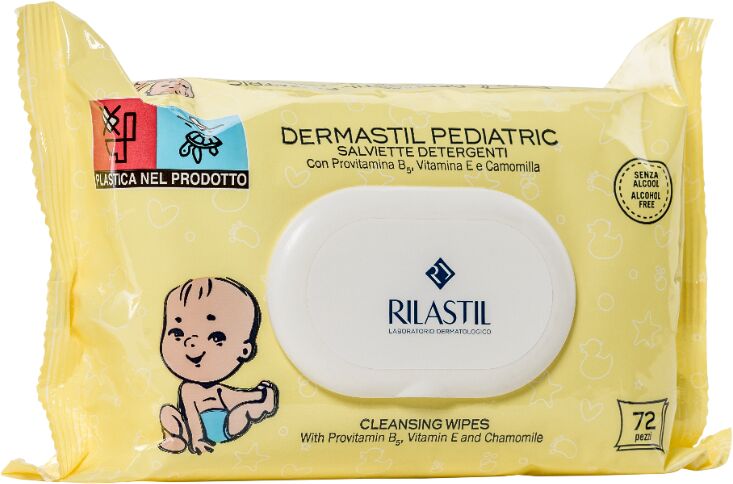 Rilastil Dermastil Pediatric Salviettine Detergenti Per Bambini 72 Pezzi