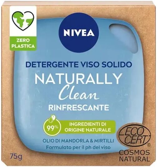 Nivea Naturally Clean Detergente Viso Solido Rinfrescante 75g