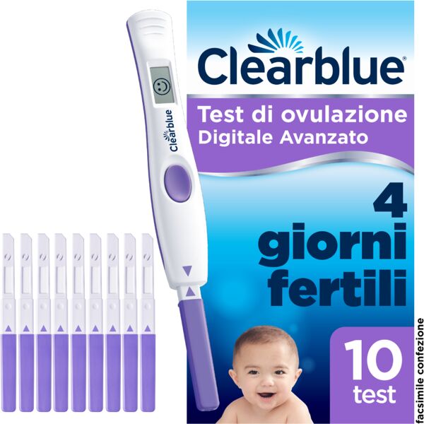 clearblue test di ovulazione digitale avanzato aumenta le tue probabilità di rimanere incinta 1 portastick digitale e 10 sticks