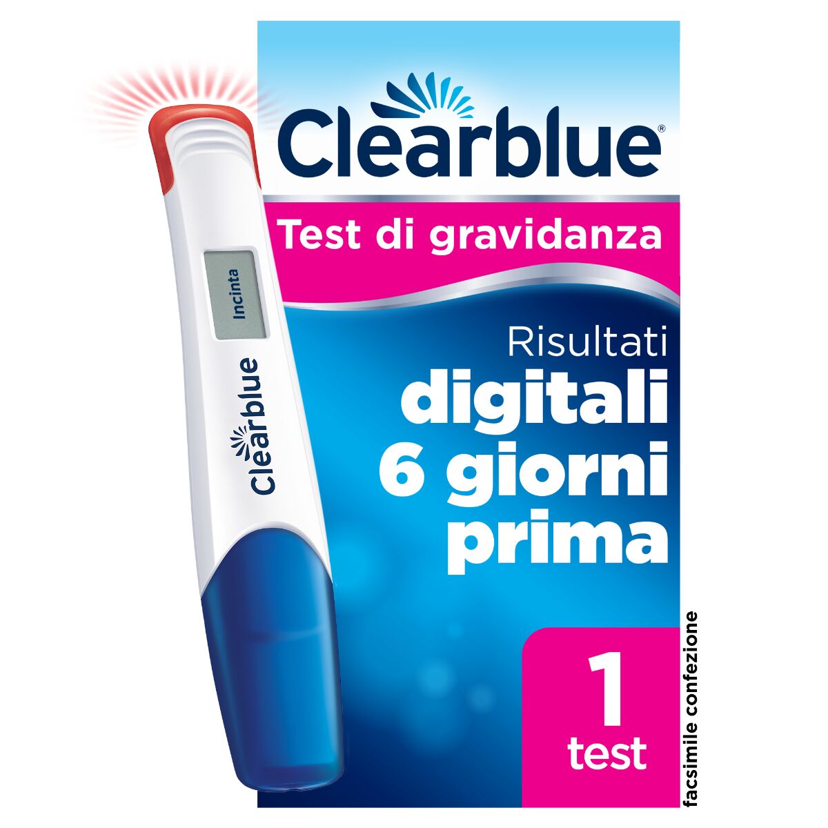 clearblue test di gravidanza rilevazione digitale precoce 1 test digitale