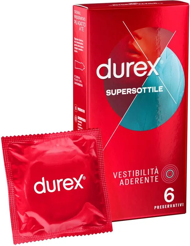 Durex Supersottile Close Fit Preservativi 6 Pezzi