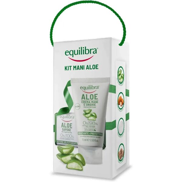 equilibra kit mani aloe sapone 100% vegetale + crema mani