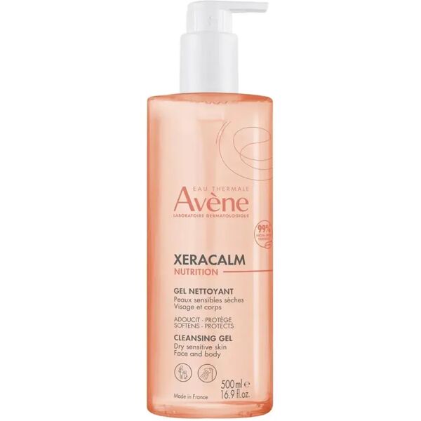 avène xeracalm nutrition gel detergente viso e corpo per pelli secche e sensibili 500 ml