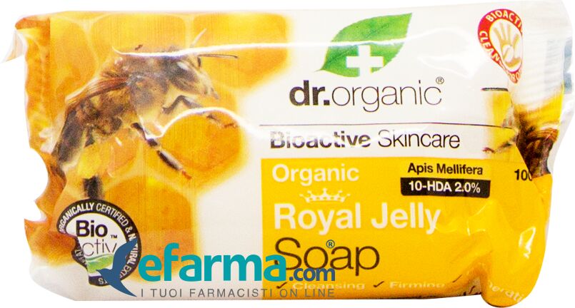 dr. organic pappa reale saponetta detergente 100g