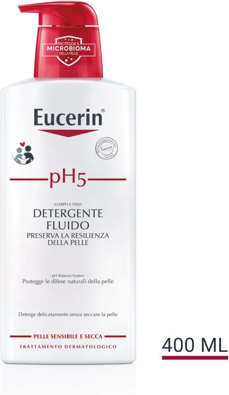 eucerin ph5 detergente fluido viso e corpo pelle sensibile 400 ml