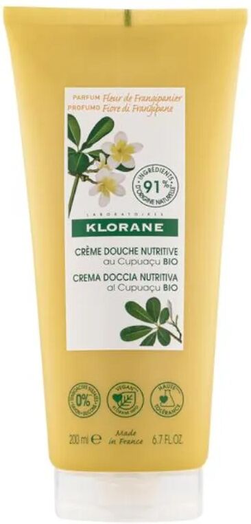 klorane crema doccia nutritiva al burro di cupuacu bio profumazione fiori di frangipane 200 ml