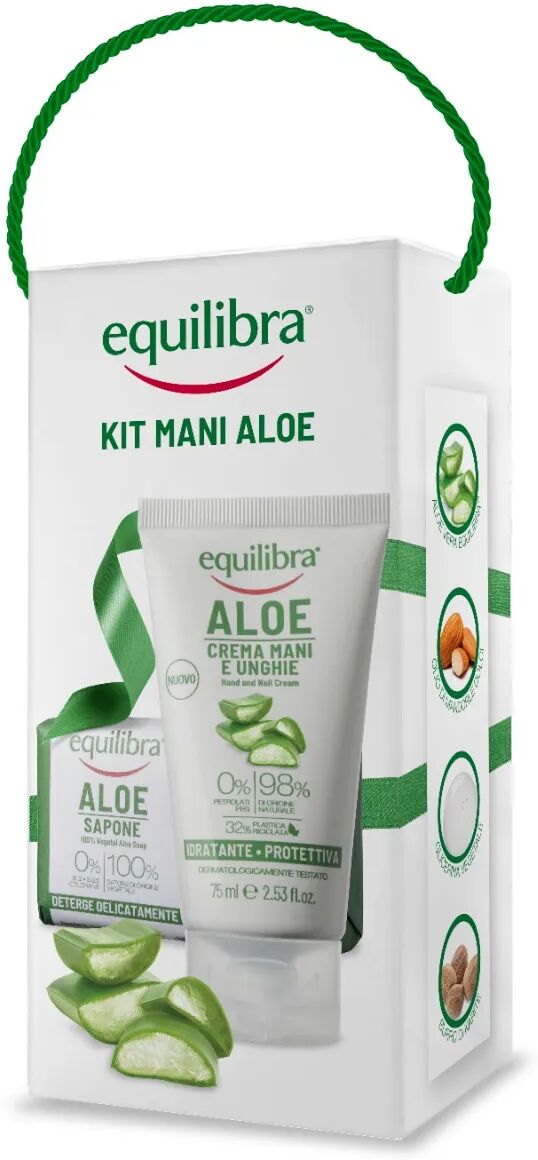 equilibra kit mani aloe sapone 100% vegetale + crema mani