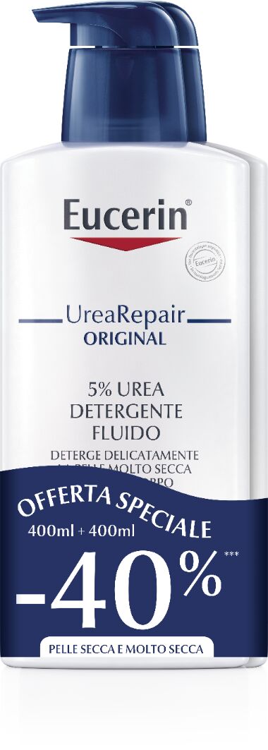 eucerin urearepair promo bipacco detergente fluido corpo 5% urea 400 ml