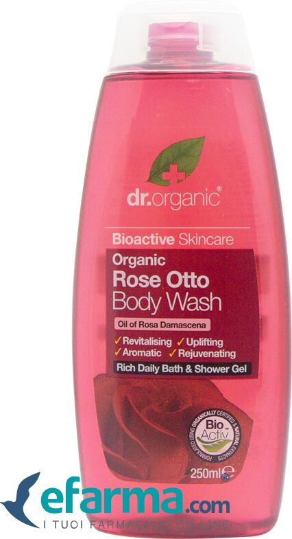 dr. organic rose otto docciaschiuma detergente 250 ml