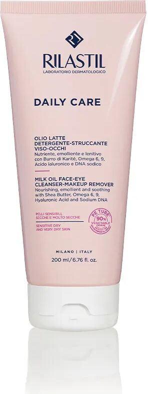 rilastil daily care olio latte detergente pelle sensibile struccante viso e occhi 200 ml