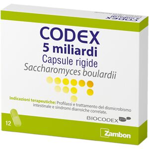 Codex 5 miliardi Saccharomyces boulardii 250 mg 12 Capsule