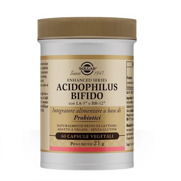 solgar acidophilus bifido integratore probiotici 60 capsule