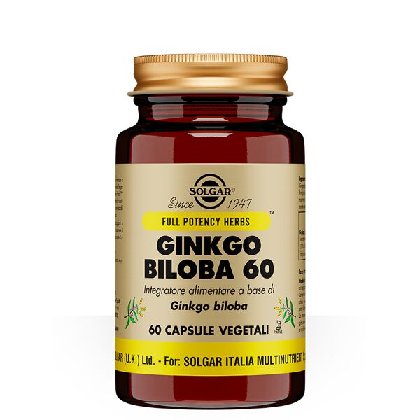 solgar ginkgo biloba 60 integratore microcircolo 60 capsule vegetali