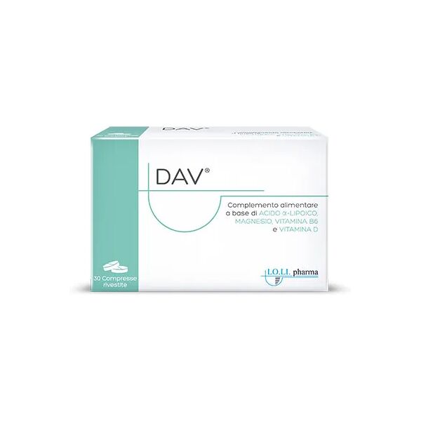 lo.li.pharma dav integratore di magnesio acido alfa-lipoico vitamina b6 30 compresse