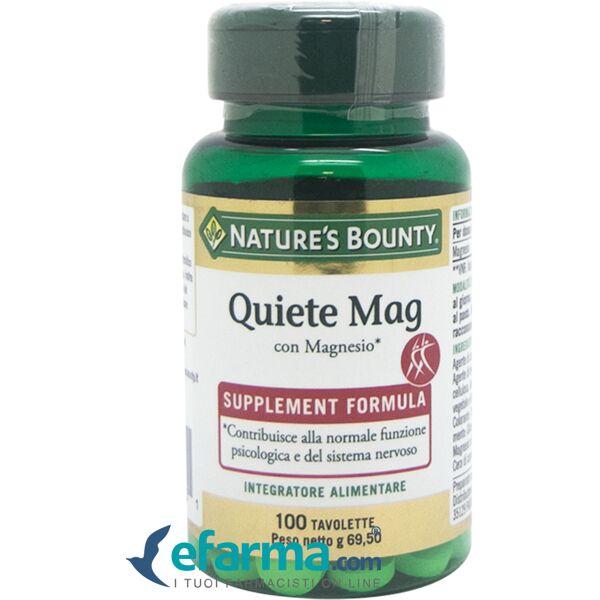 nature's bounty quiete mag integratore di magnesio 100 tavolette