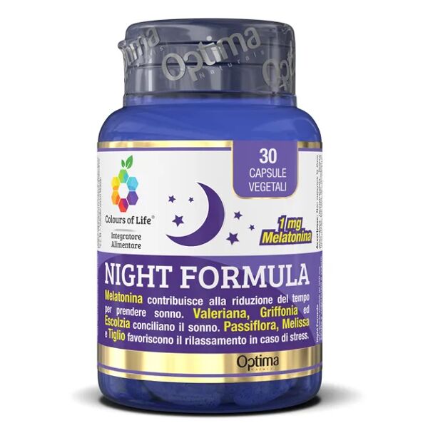 colours of life optima night formula integratore 30 capsule vegetali