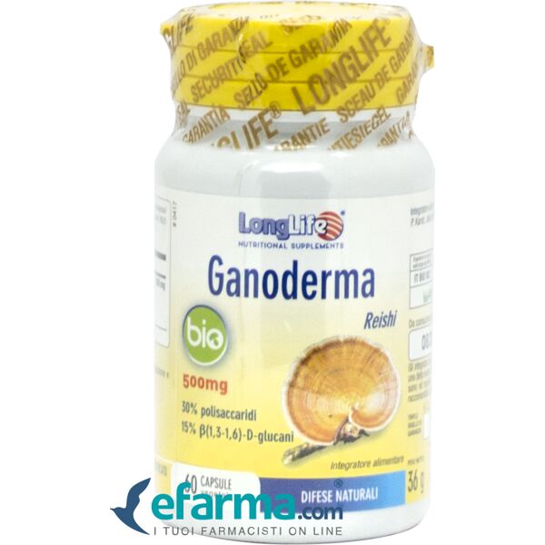 longlife ganoderma bio integratore difese immunitarie 60 capsule