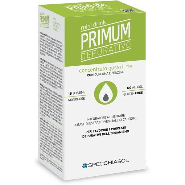 specchiasol primum depurativo minidrink gusto lime 15 stick