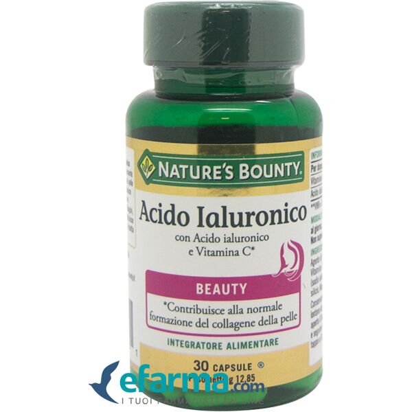 nature's bounty acido ialuronico integratore bellezza pelle 30 capsule