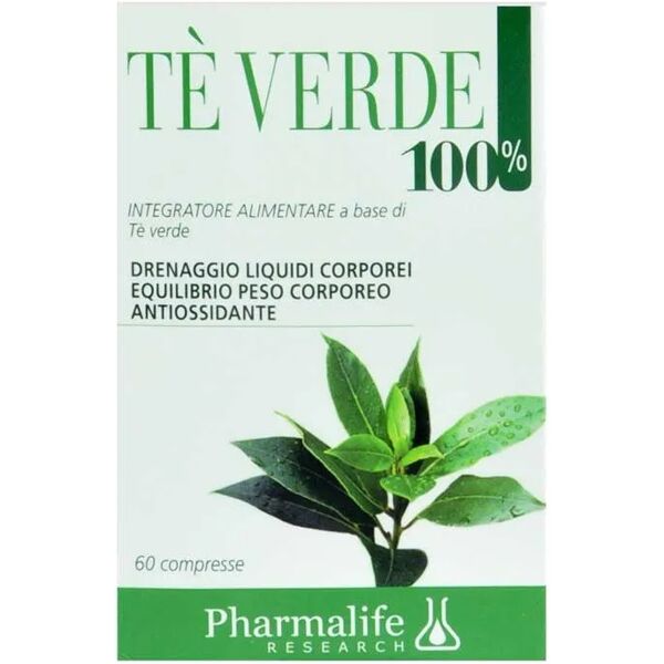 pharma life thè verde 100% integratore antiossidante 60 compresse