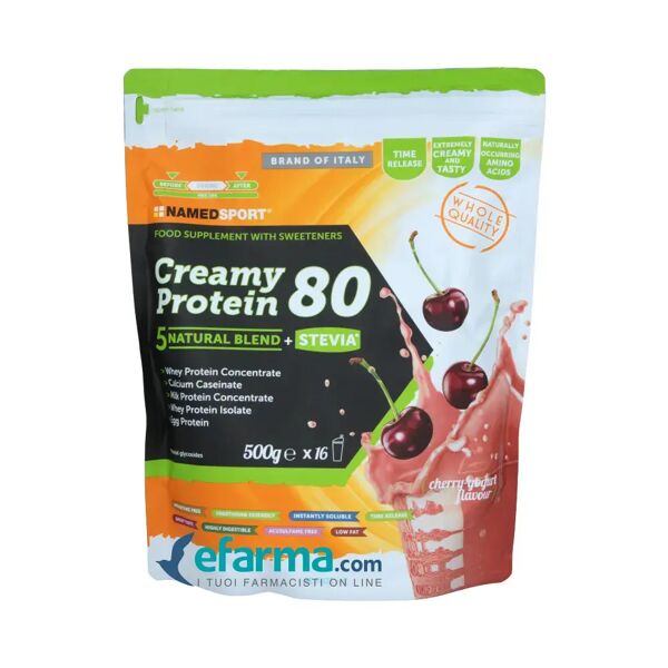 named sport creamy protein 80 cherry yogurt blend proteico 500 g