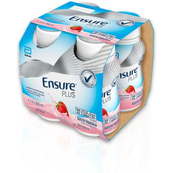 ensure plus alimento a fini medici speciali ipercalorico fragola 4x200ml