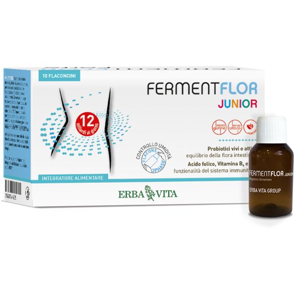 erba vita fermentflor junior integratore fermenti lattici 10 flaconcini