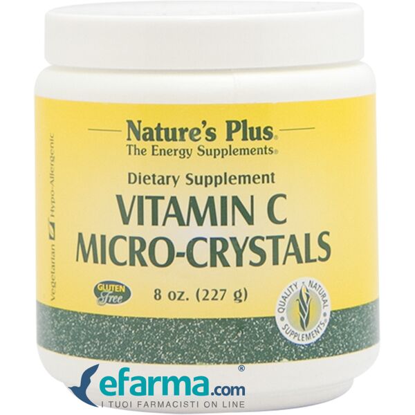 nature's plus vitamina c cristalli in polvere integratore 227 g