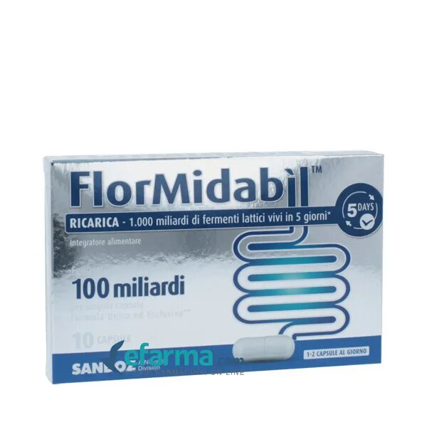 flormidabil ricarica integratore con 100 miliardi di fermenti lattici vivi 10 capsule