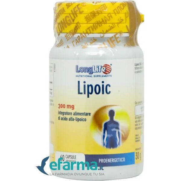 longlife long life lipoic 300 mg 60 capsule