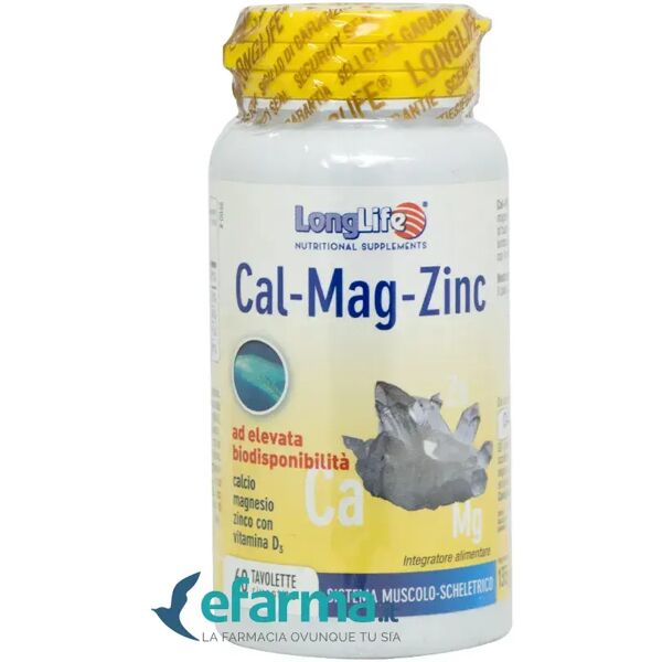 longlife cal mag zinc integratore ossa 60 tavolette